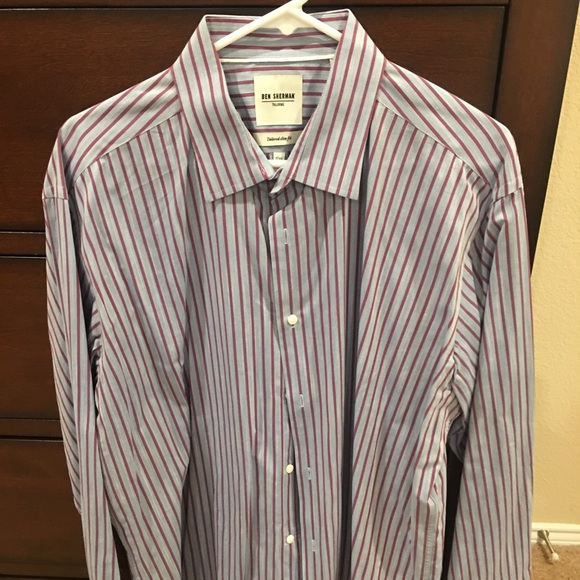Ben Sherman Blue / red striped button up shirt - Picture 1 of 1